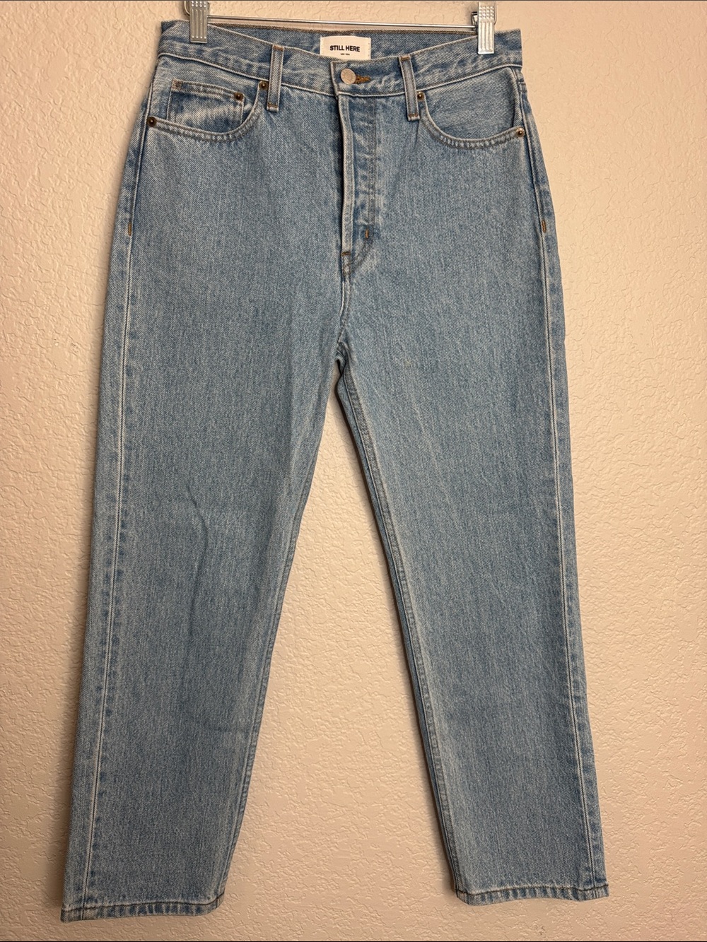 Still Here Tate The Original Rainbow Painted Jeans Size 26 Button Fly Artsy USA - Picture 2 of 7